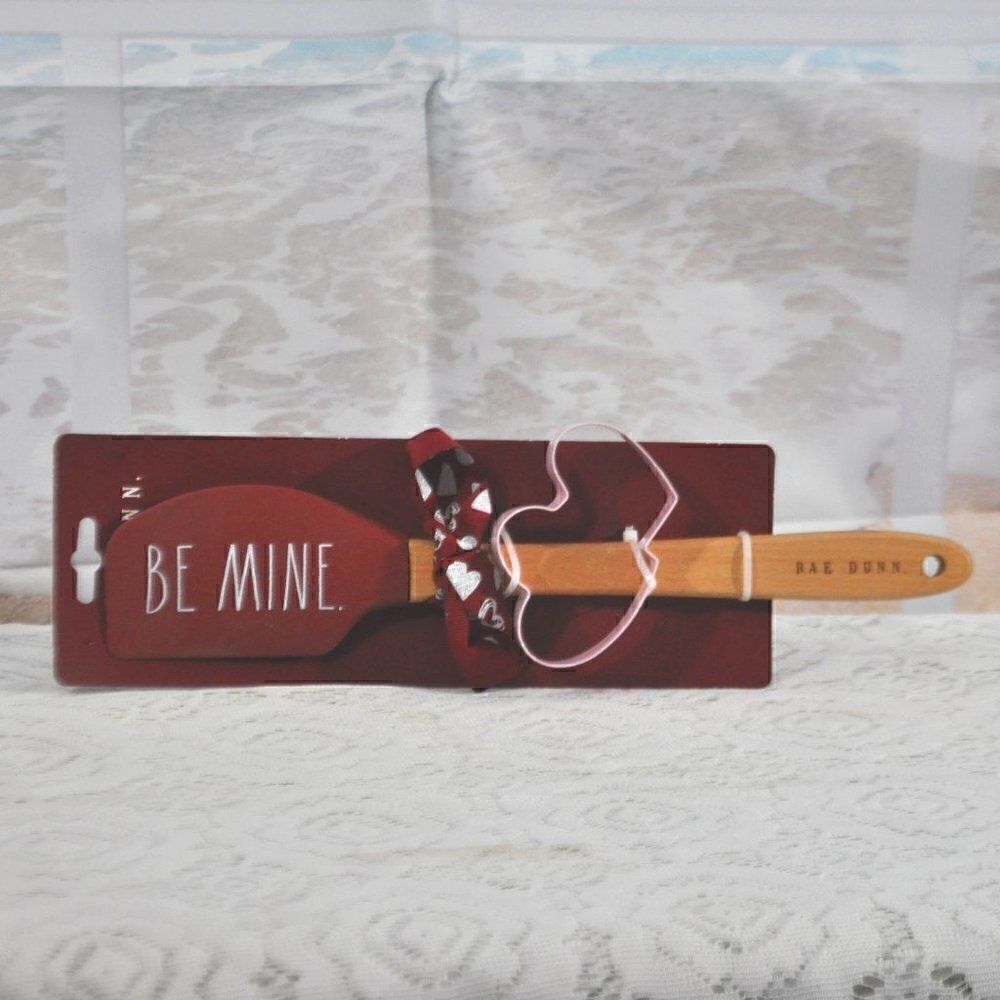 Rae Dunn Be Mine Spatula and Cookie Cutter